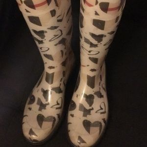 Burberry rain boots